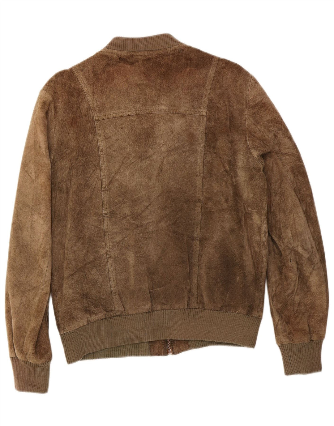 Vintage Damen Wildleder Bomberjacke IT 50 XL Khaki Leder