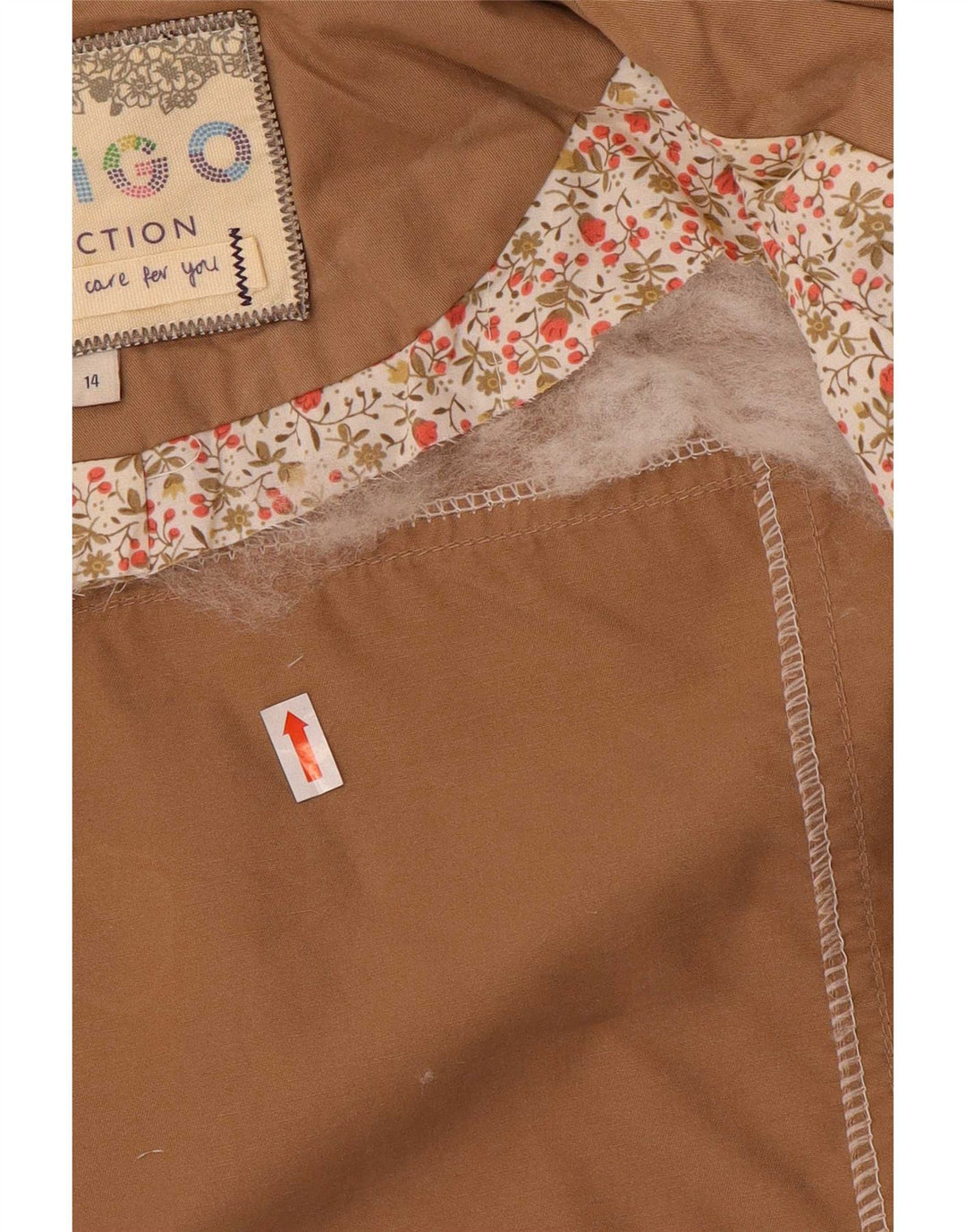 Marks & Spencer Damen Indigo Utility Jacke mit Kapuze UK 14 Large Beige