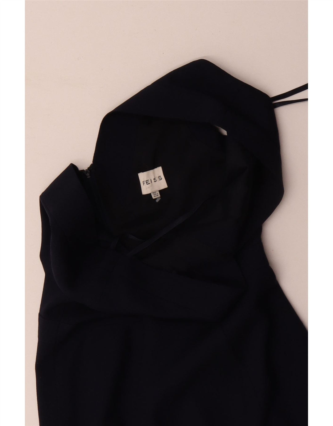 REISS Damen Ärmelloses Etuikleid UK 8 Small Marineblaue Wolle