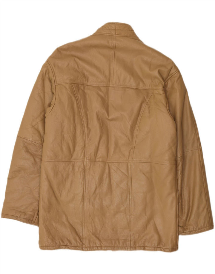 VINTAGE Herren Lederjacke IT 48 Mittelbraun