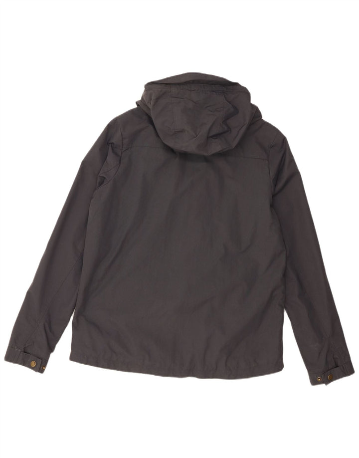 Fat Face Damen-Windbreakerjacke mit Kapuze, UK 12, mittelgraues Nylon