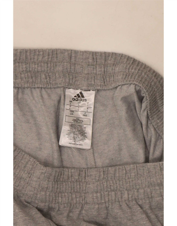Adidas Herren-Sportshorts, große graue Colourblock-Baumwolle