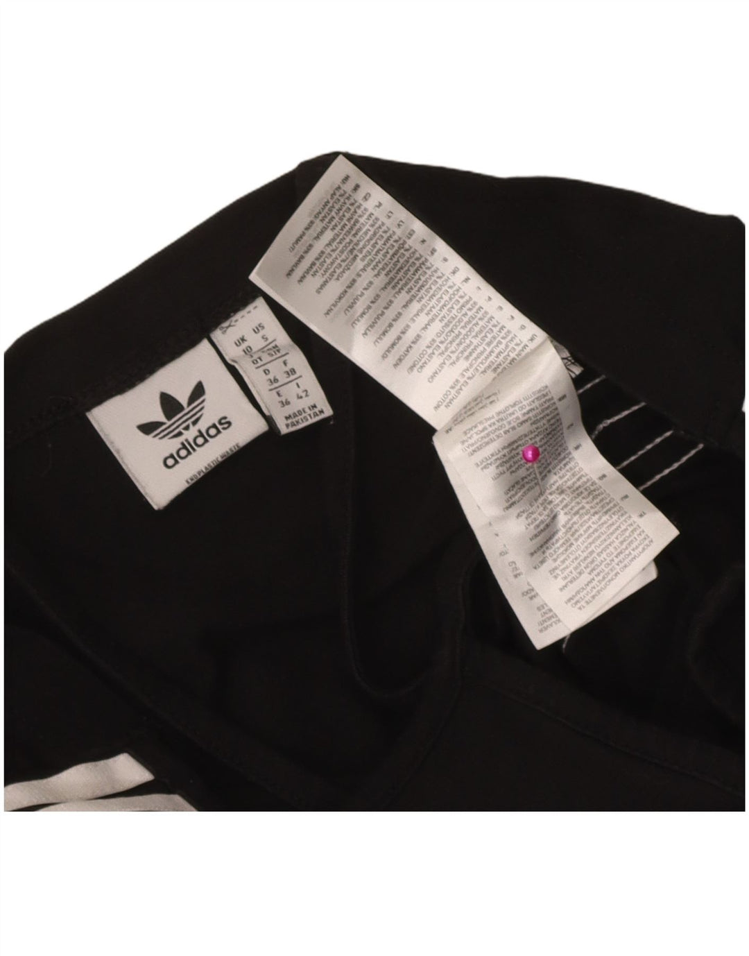 Adidas Damen Crop Neckholder Top UK 10 Small Schwarz Baumwolle