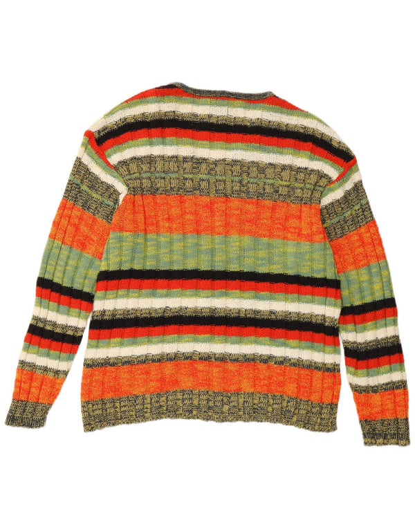 Foxhound Herren-Pullover mit V-Ausschnitt, XL, mehrfarbig, gestreift, Baumwolle