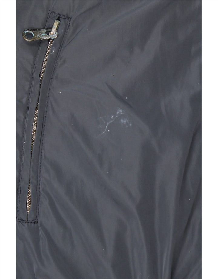 BENETTON Damen-Regenmantel mit Kapuze, UK 10, Größe S, Marineblau, Polyester