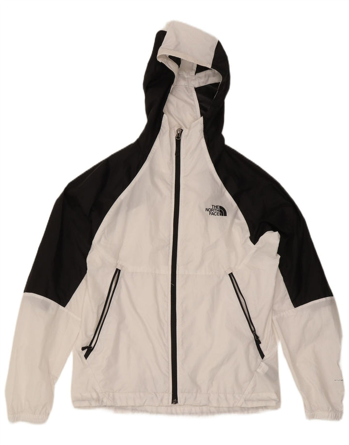 The North Face Herren-Regenjacke mit Kapuze, UK 36, Größe S, Weiß, Farbblock