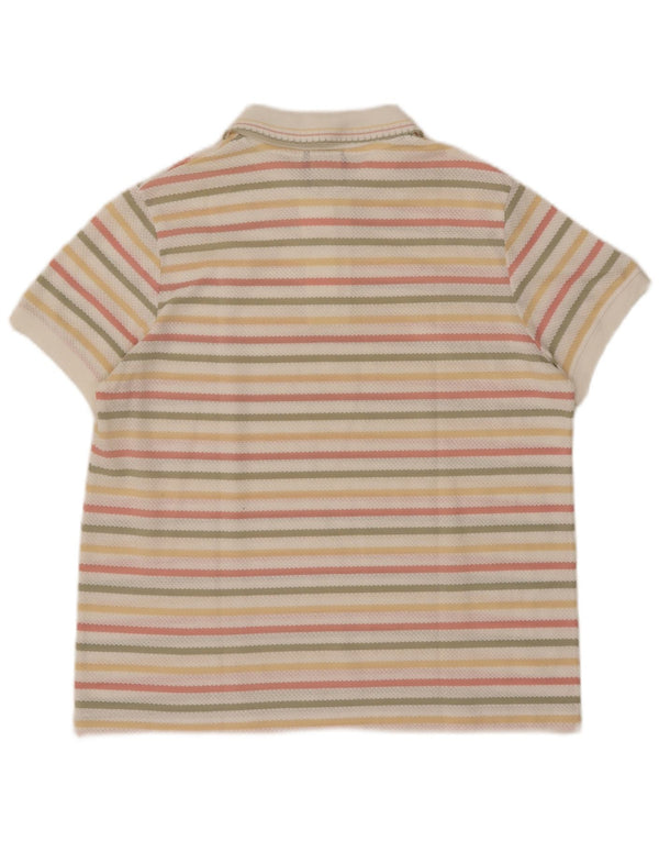 Vintage Womens Polo Neck Jumper Sweater UK 14 Medium Multicoloured Striped