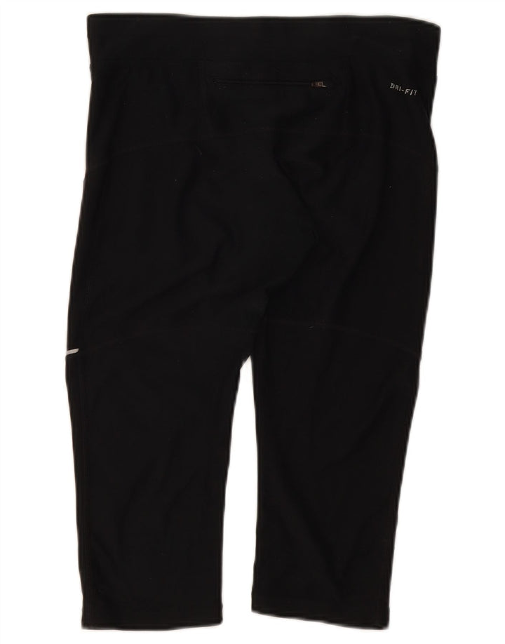 Nike Damen Dri Fit Capri Leggings UK 10 Small Schwarz Polyester
