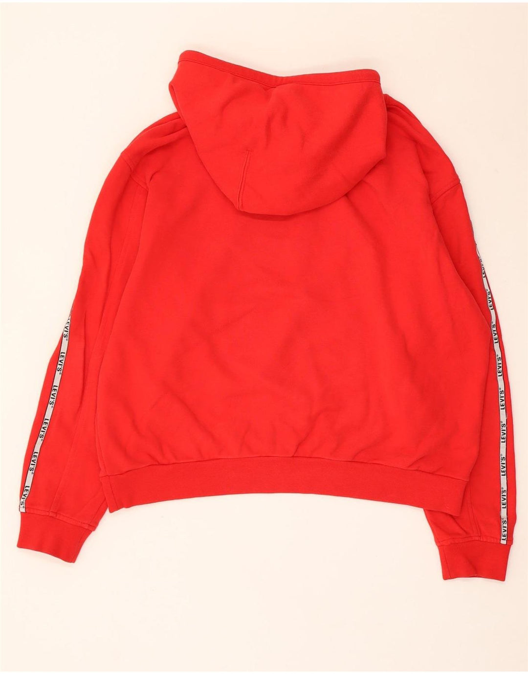 Levi's Womens Graphic Oversized Hoodie Pullover UK 14 Mittelrote Baumwolle