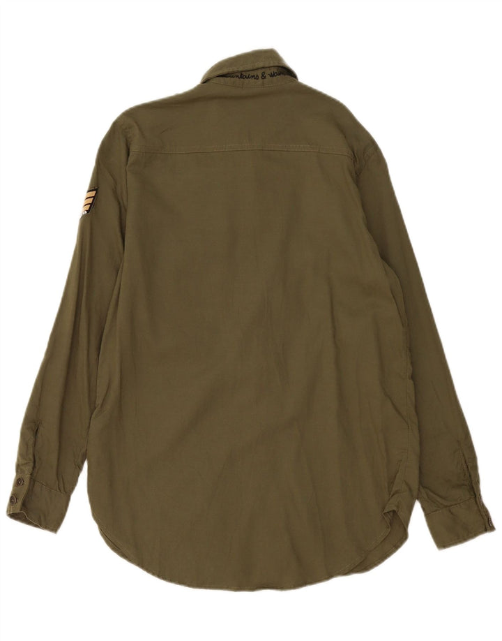 Roxy Damen-Militärhemd US 4 Small Khaki Lyocell