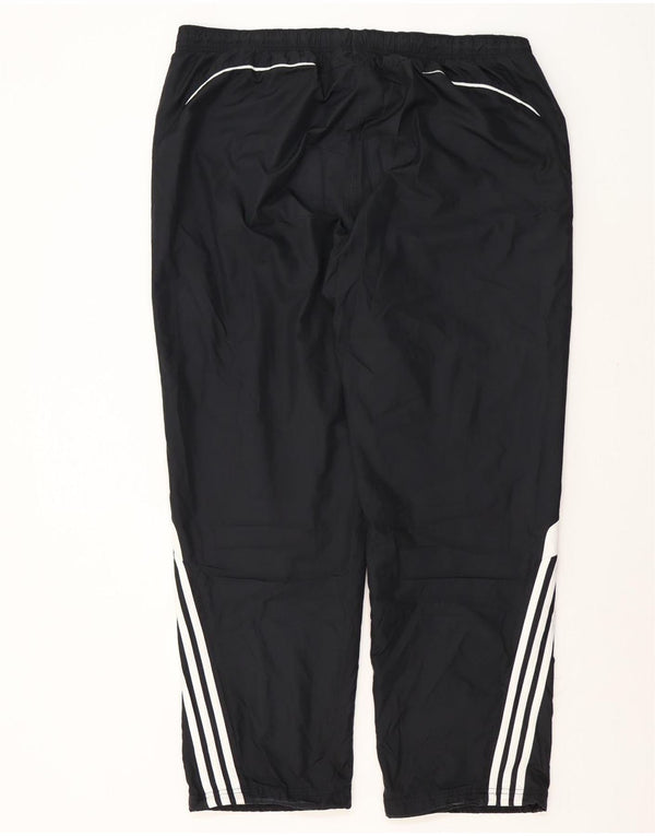 Adidas Herren-Trainingshose 2XL, schwarzes Colourblock-Polyester