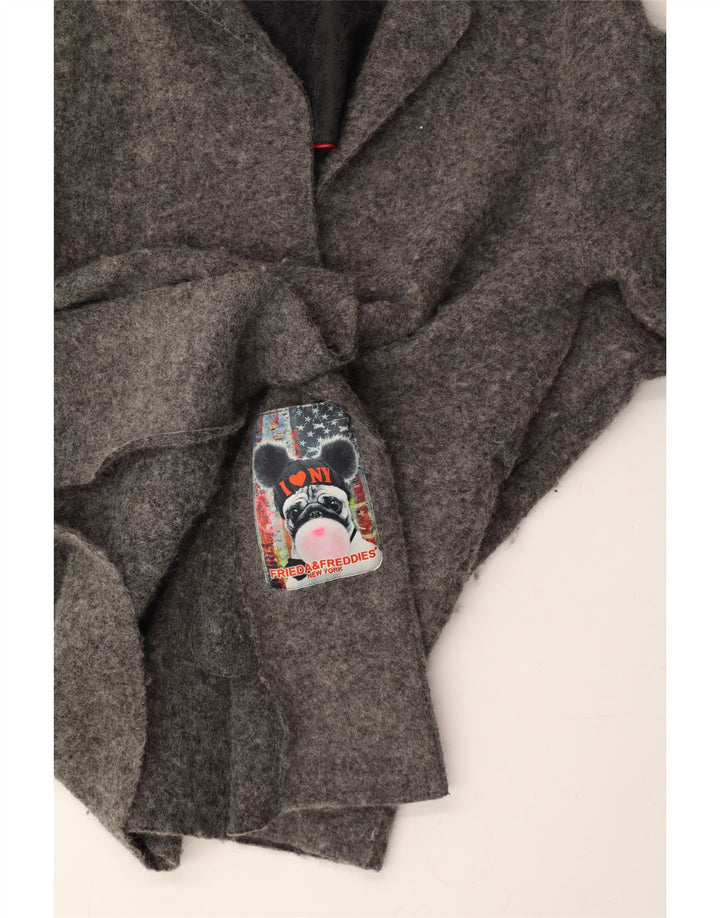 FRIEDA & FREDDIES Womens Overcoat EU 40 Medium Grey Vintage Frieda & Freddies and Second-Hand Frieda & Freddies from Messina Hembry 