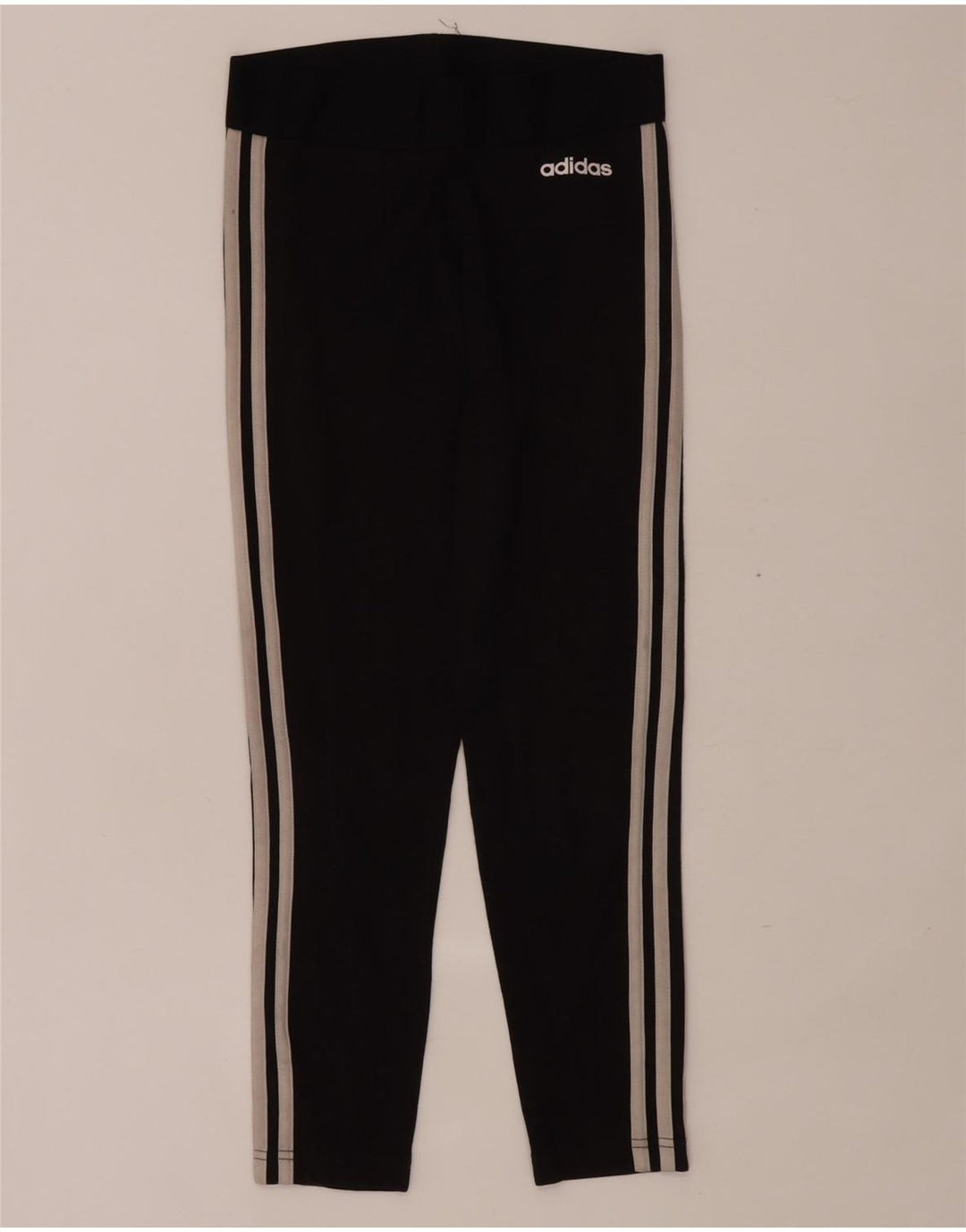 Adidas Damen Leggings UK 8 Small Schwarz Baumwolle