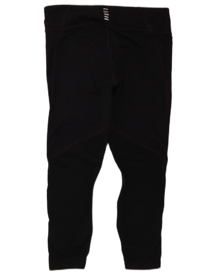 Under Armour Damen Kompressions-Capri-Leggings UK 16 Large Schwarz Polyester