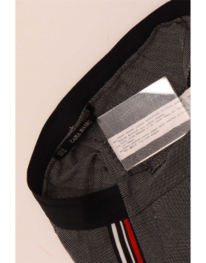 Schmale Chino-Hose für Damen von Zara, mittelgroß, W28, L27, graues Colourblock-Polyester