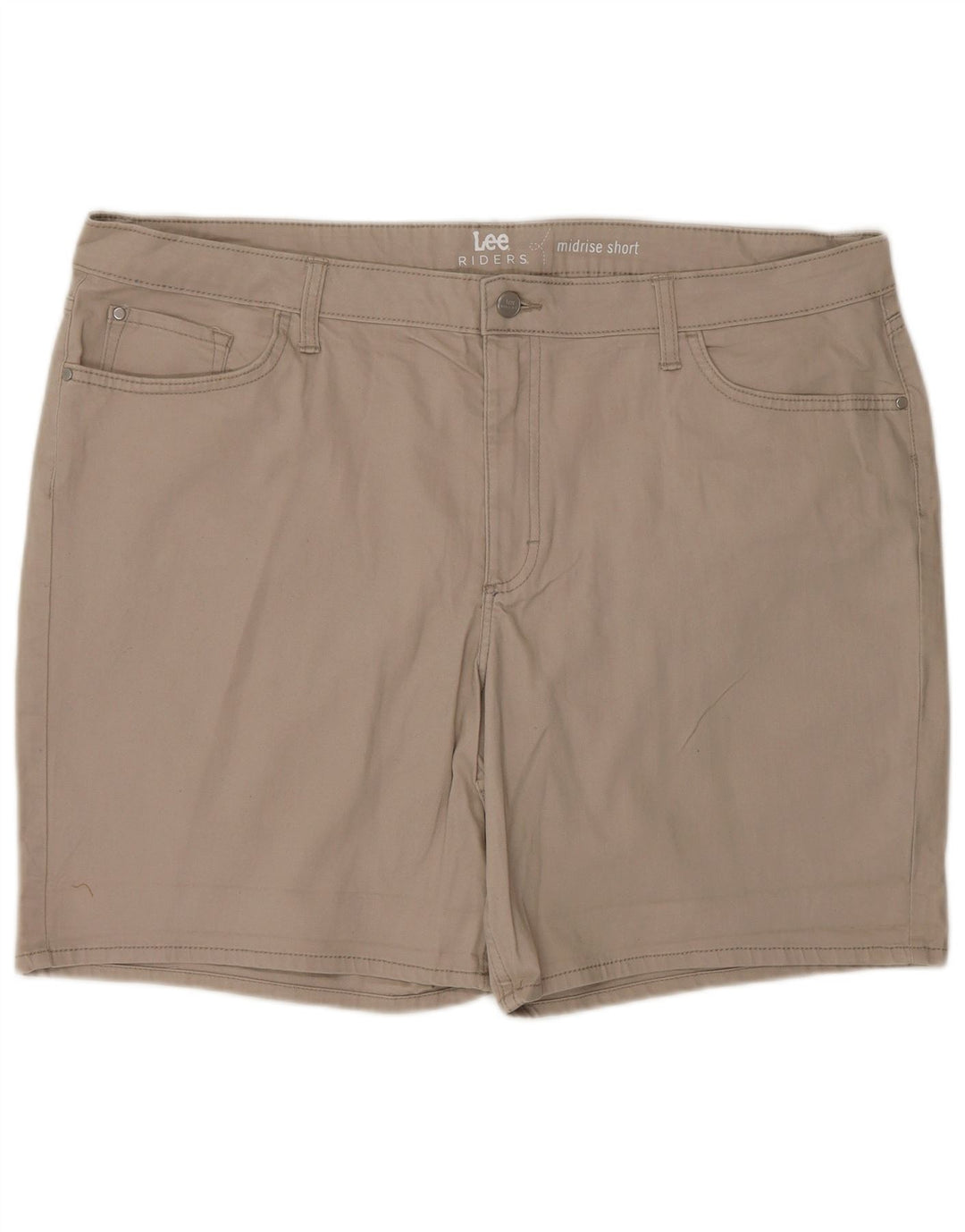 LEE Damen Riders Mid Rise Casual Shorts US 20 2XL W40 Beige Baumwolle