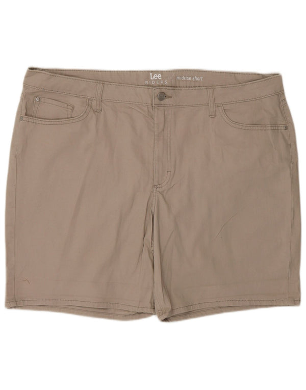 LEE Damen Riders Mid Rise Casual Shorts US 20 2XL W40 Beige Baumwolle