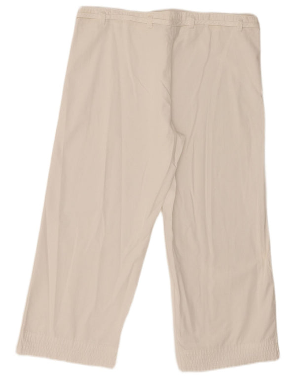 Puma Damen Caprihose UK 10 Small W32 L22 Weiße Baumwolle