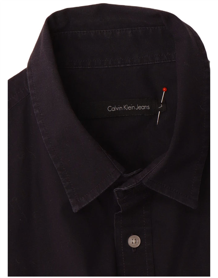 Calvin Klein Jeans Herren Graphic Short Sleeve Shirt Large Marineblau