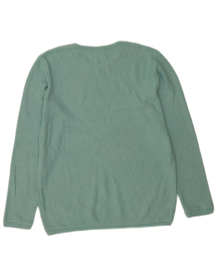 Zara Herren-Pullover mit Rundhalsausschnitt, Größe S, Grün