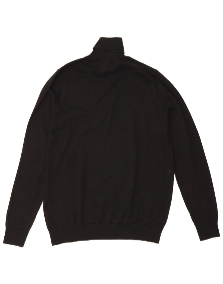 Marks & Spencer Damen-Pullover mit Rollkragen, Gr. 14, mittelschwarz, Baumwolle