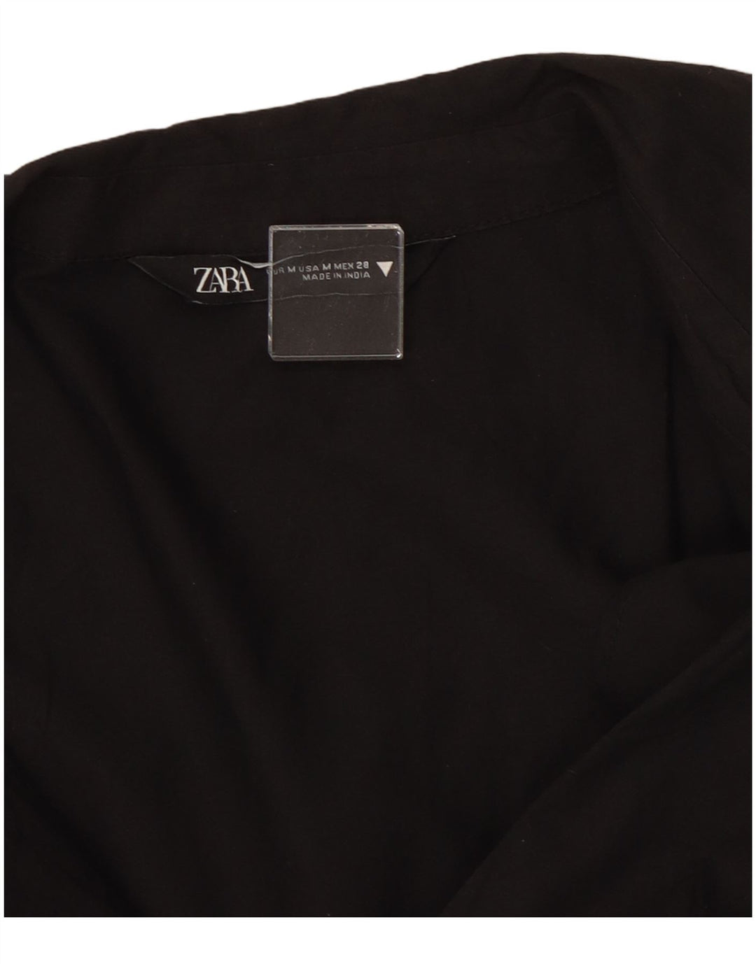 Zara Damen Hemdkleid UK 14 Medium Schwarz