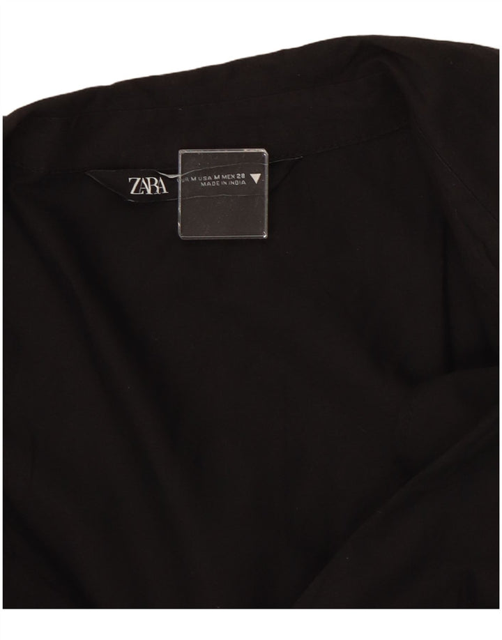 Zara Damen Hemdkleid UK 14 Medium Schwarz