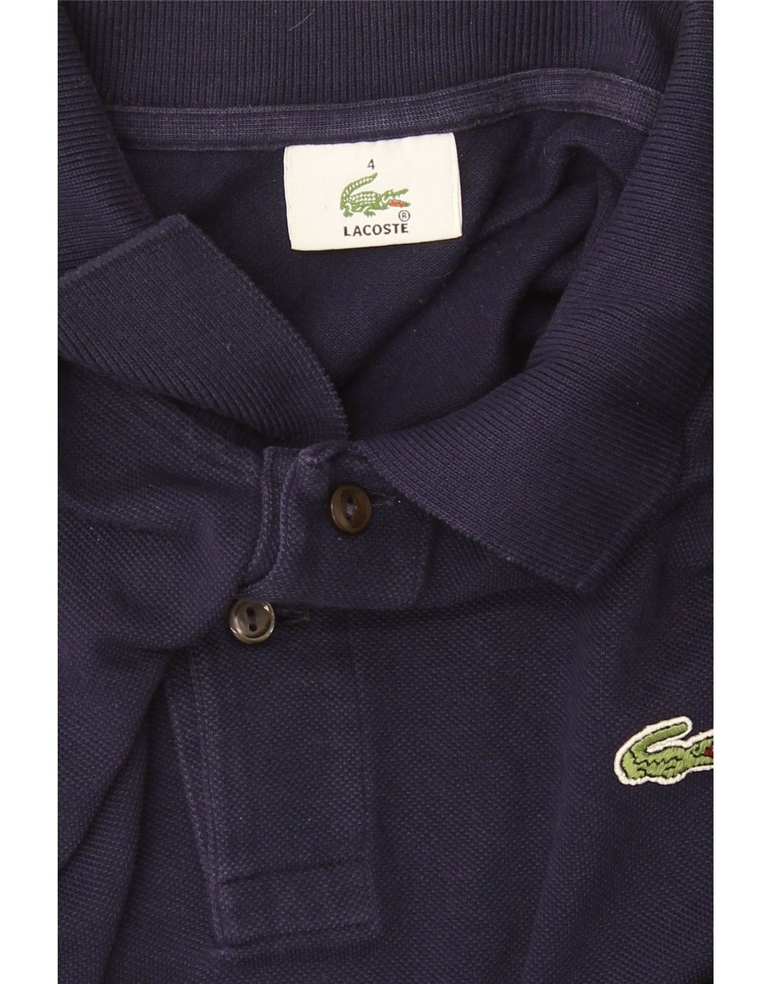 Lacoste Herren-Poloshirt, Größe 4, mittelgroß, marineblau, Baumwolle