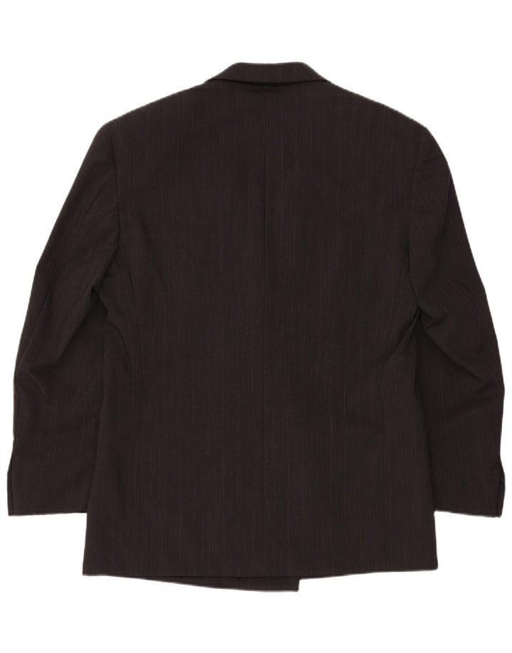 MISSONI Herren Uomo Zweireihiger Blazer Jacke IT 50 Große graue Nadelstreifen