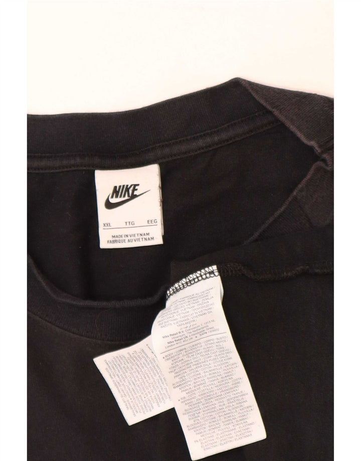 Nike Herren T-Shirt Top 2XL Schwarz Baumwolle