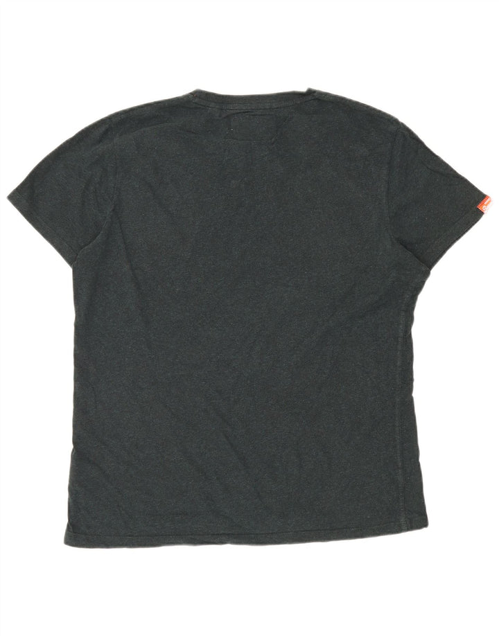 SUPERDRY Herren T-Shirt Top 2XL Grüne Baumwolle