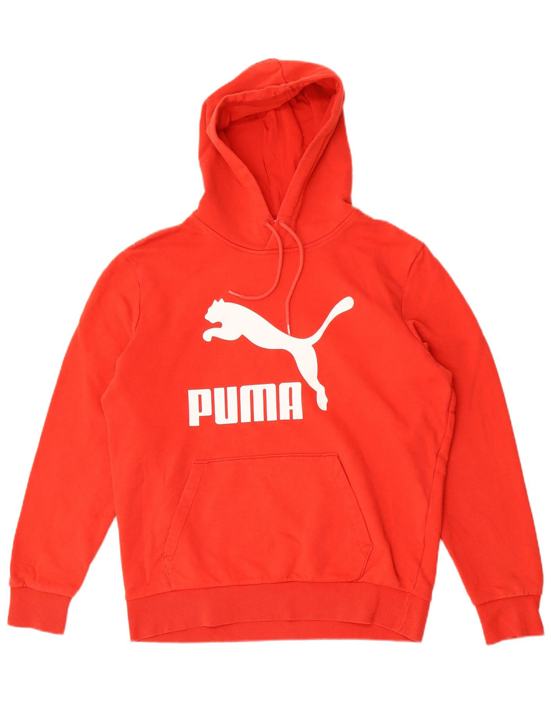 Puma Herren Grafik-Hoodie-Pullover aus mittelroter Baumwolle