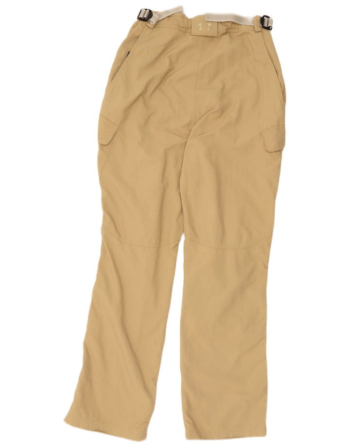 Under Armour Damen Gerade Cargohose W24 L30 Beige Nylon