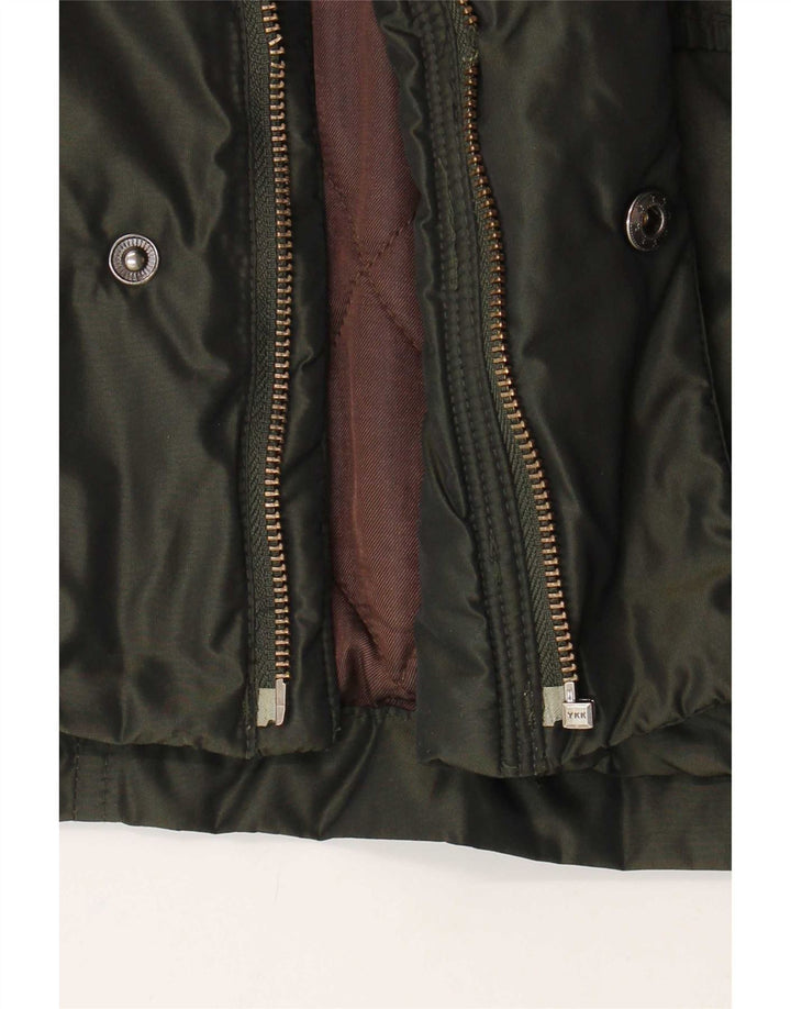 Tommy Hilfiger Herren-Militär-Utility-Jacke mit Kapuze, UK 38, mittleres Khaki