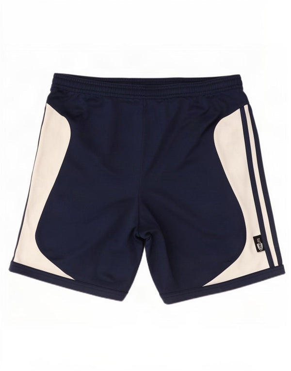 Adidas Damen Climalite Sport Shorts UK 14 Mittel Marineblau Farbblock