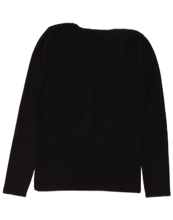 Zara Damen Top Langarm UK 14 Large Schwarz