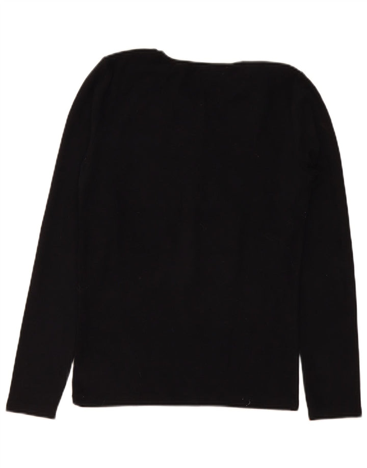 Zara Damen Top Langarm UK 14 Large Schwarz