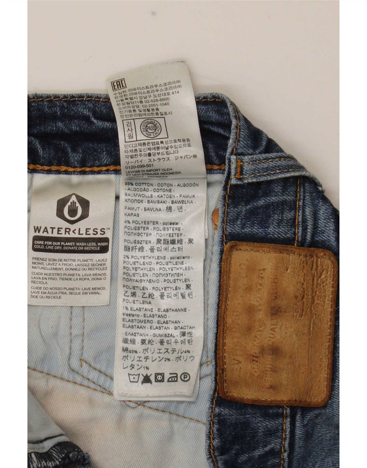 Levi's Herren Performance Distressed Straight Jeans W30 L30 Blaue Baumwolle