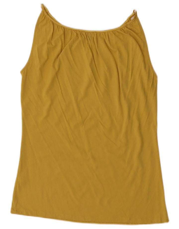 Massimo Dutti Damen Cami Top UK 14 Mittelgelbes Lyocell