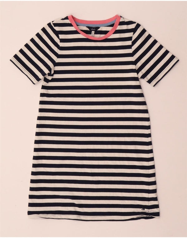 JOULES T-Shirt-Kleid für Mädchen, 11–12 Jahre, marineblau, gestreift, Baumwolle