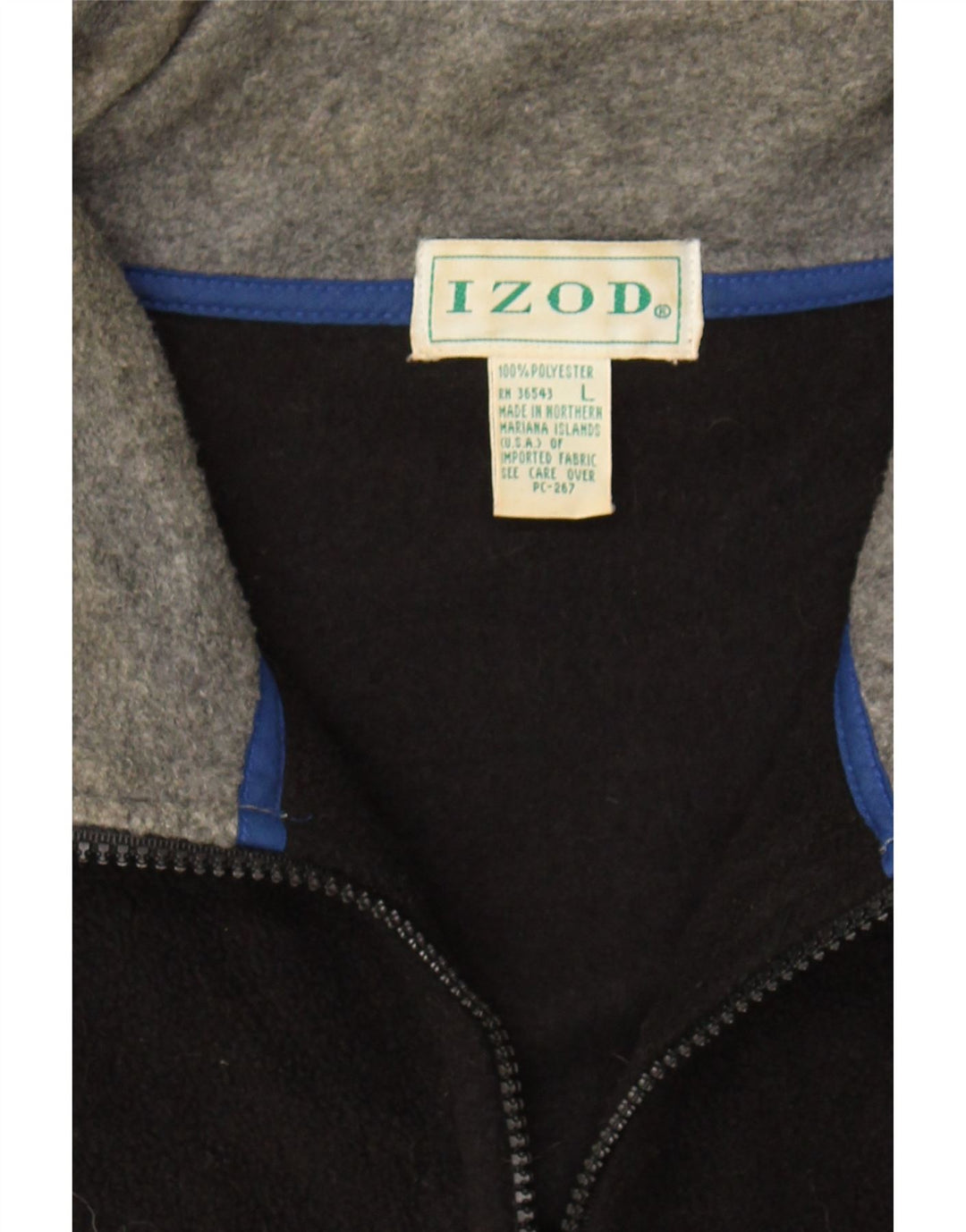 IZOD Mens Fleece Gilet UK 40 Large Black Polyester Vintage Izod and Second-Hand Izod from Messina Hembry 