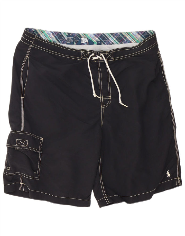 Polo Ralph Lauren Herren Cargo-Badeshorts, Größe L, Schwarz, Polyester