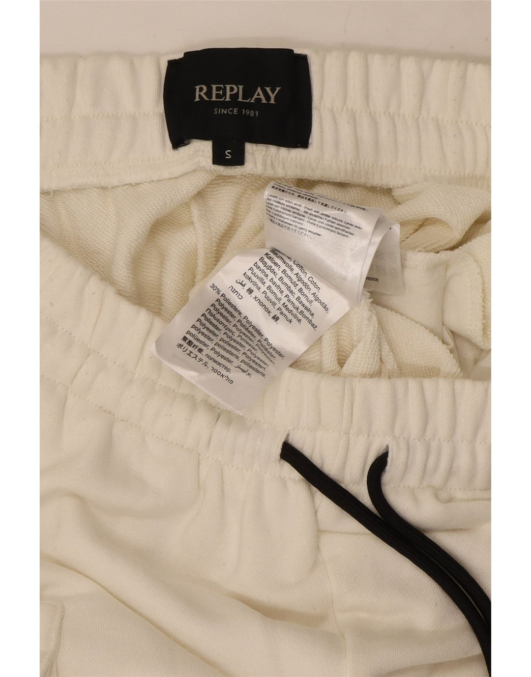 Replay Herren Cargo-Trainingshose, Jogginghose, Größe S, Weiß, Baumwolle