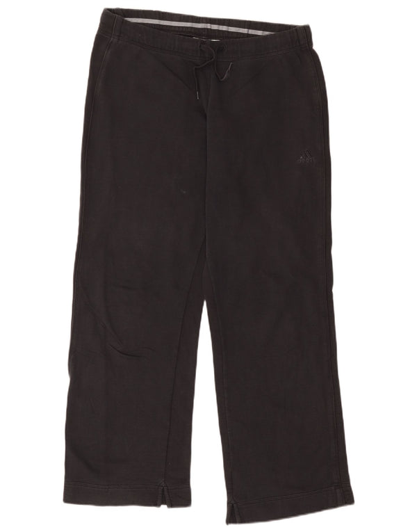 Adidas Damen Trainingshose UK 14 Große schwarze Baumwolle