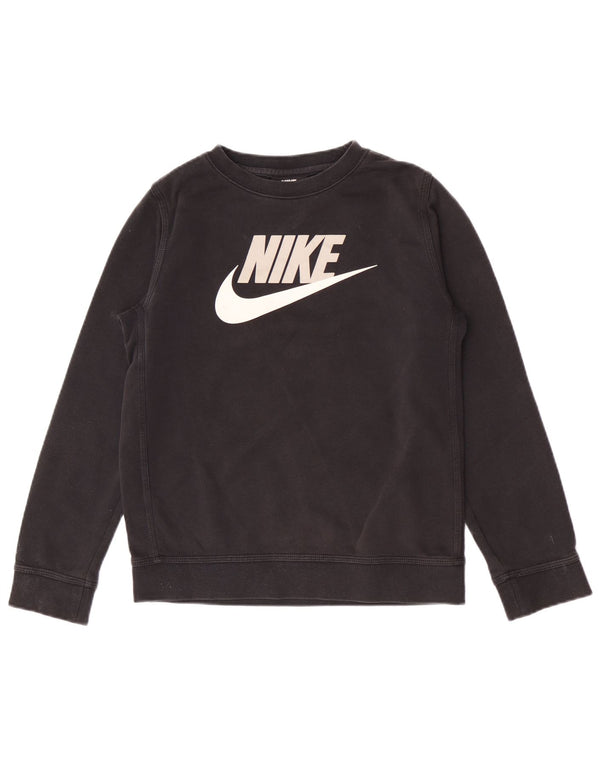 Nike Mädchen Graphic Standard Fit Sweatshirt Pullover 10–11 Jahre Medium Schwarz