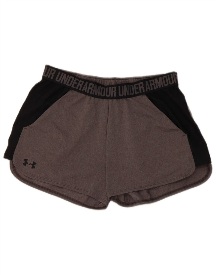 Under Armour Damen Graphic Sport Shorts UK 14 Mittelgrauer Farbblock