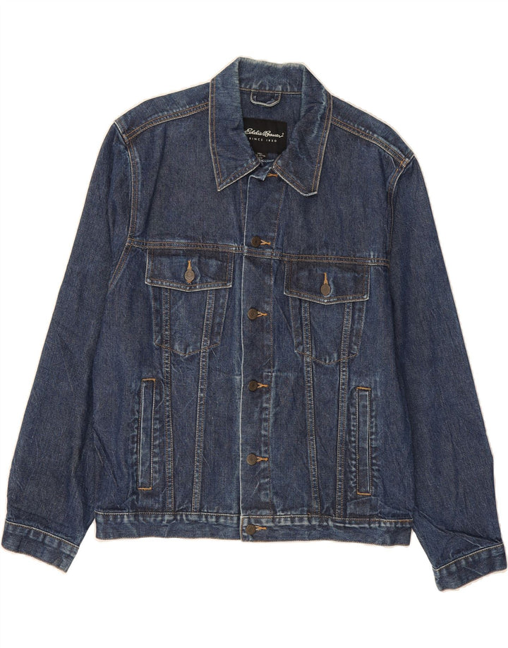 EDDIE BAUER Mens Denim Jacket UK 38 Medium Blue Cotton Vintage Eddie Bauer and Second-Hand Eddie Bauer from Messina Hembry 