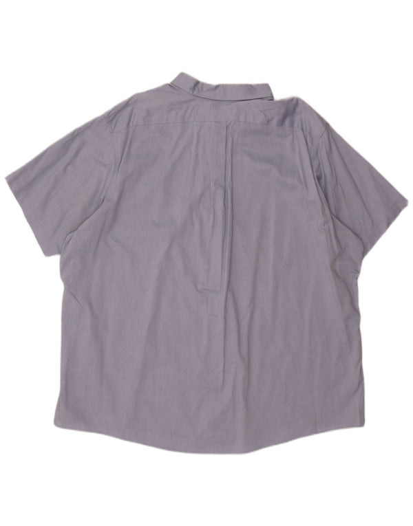 EDDIE BAUER Herren Kurzarm-Hemd mit entspannter Passform, 3XL, blaue Baumwolle