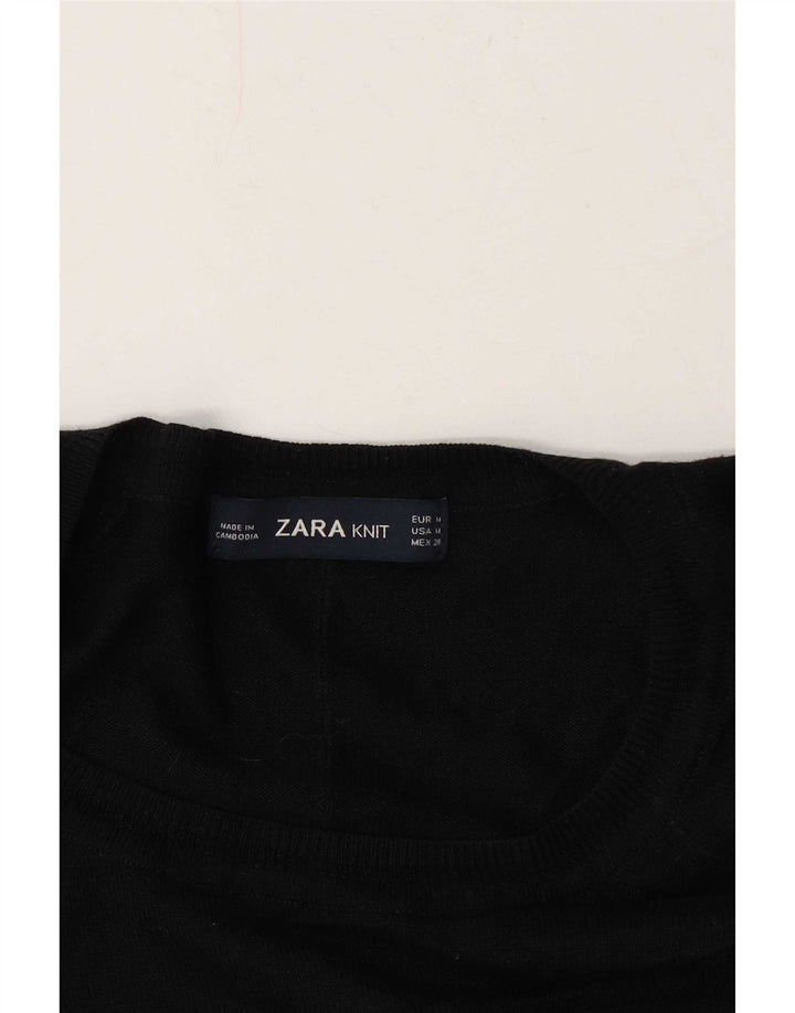 Zara Damen-Pullover mit Rundhalsausschnitt, Gr. 14, mittelschwarz