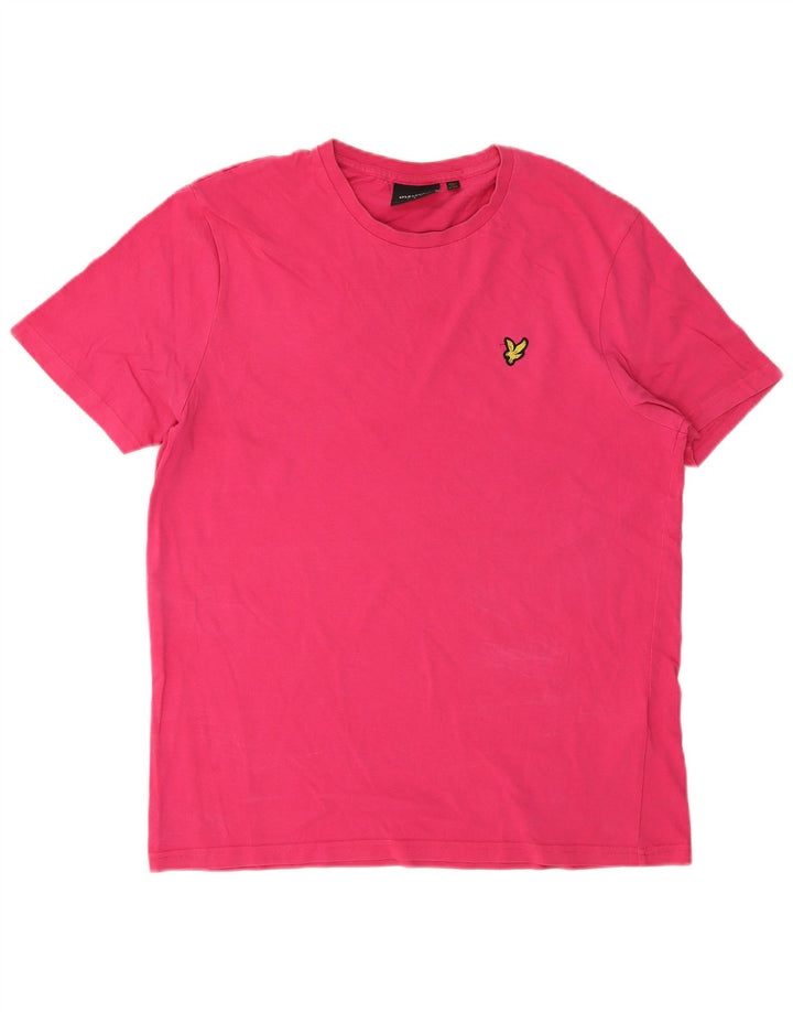Lyle & Scott Herren T-Shirt Top Large Rosa Baumwolle